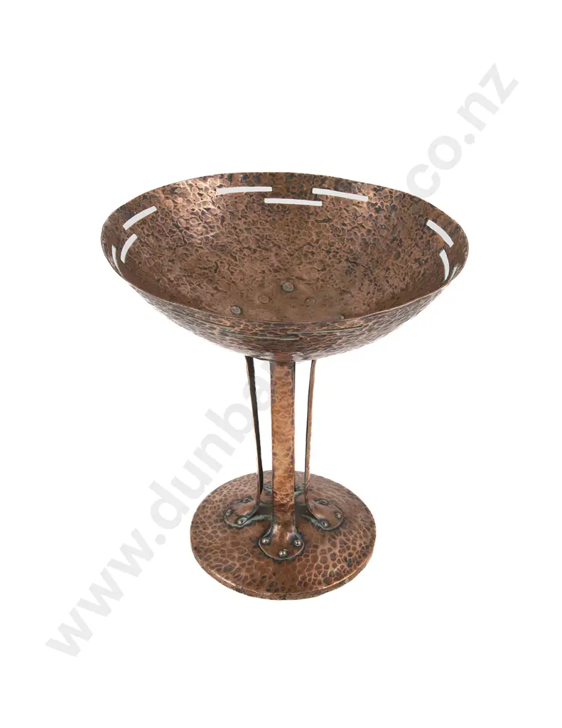 Arts & Crafts Hand Hammered Copper Comport & Repousse Tobacco Barrell Image 1++