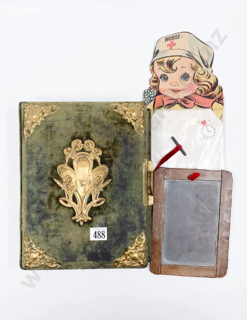 Edw Photo Album with Original Packed Dolly's A Nurse & Slate Board Image 1++