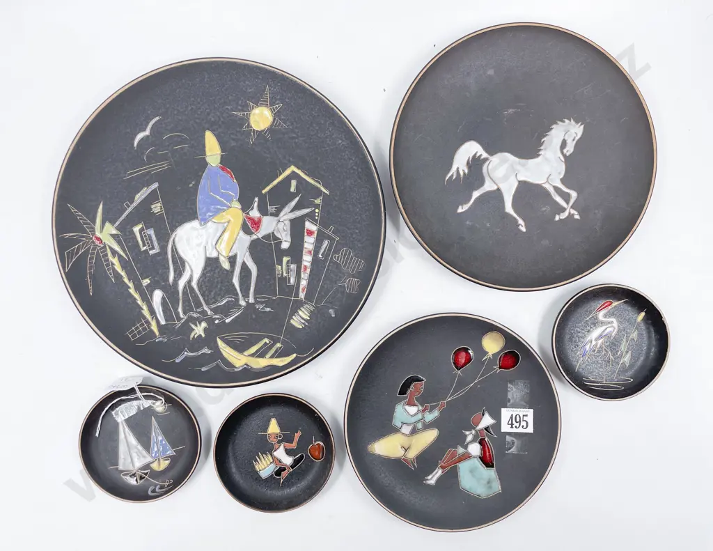 Three Ruscha Plates & Three Dishes Image 1++