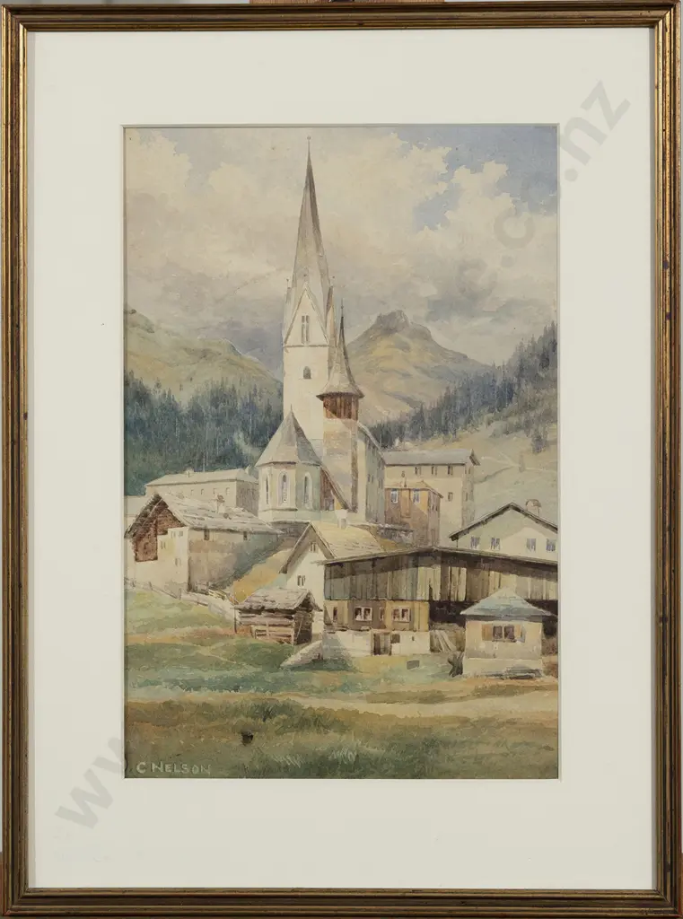 Four Watercolours - Figures in Landscape Image 1++