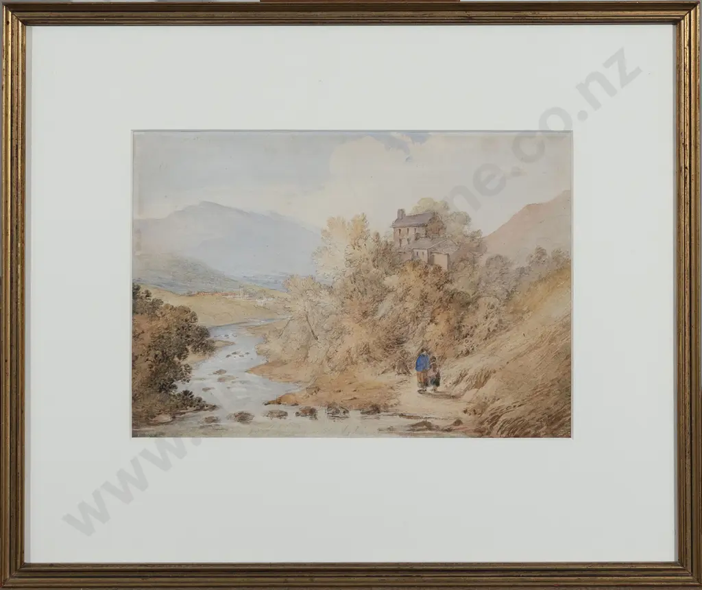 Four Watercolours - Figures in Landscape Image 1++