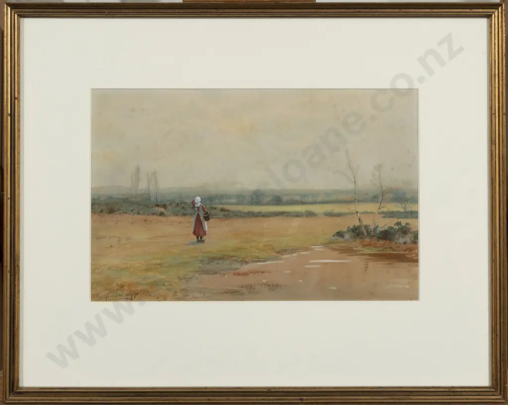 Four Watercolours - Figures in Landscape Image 1++