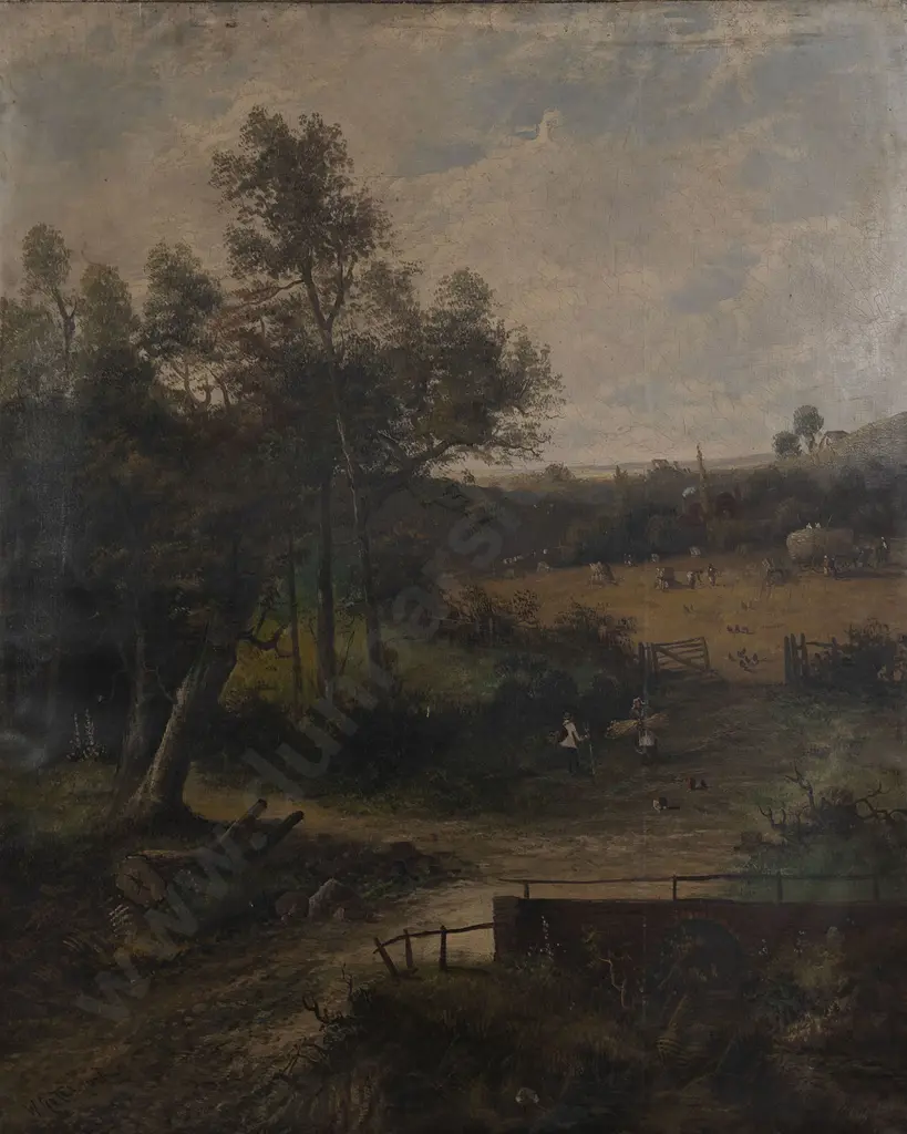 William Henry Yates (1845 - 1934) - English Countryside Scene Image 1++