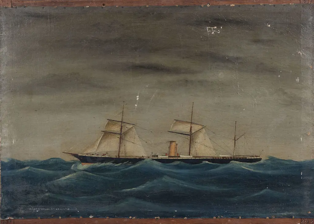 Unknown Artist - S S Aorangi in Lat 47.11 Lon 61.1 Image 1++
