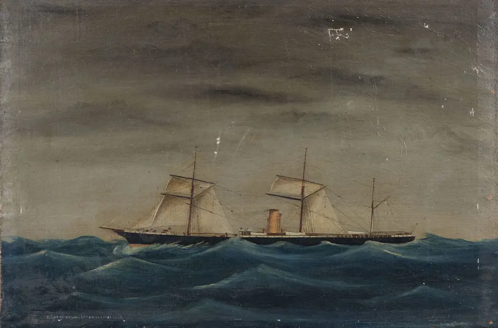 Unknown Artist - S S Aorangi in Lat 47.11 Lon 61.1 Image 1++