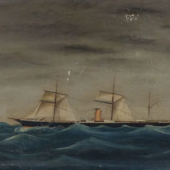 Unknown Artist - S S Aorangi in Lat 47.11 Lon 61.1