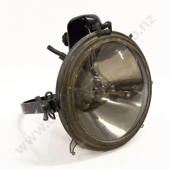Cast Iron Copper & Brass Large Vintage Search Light