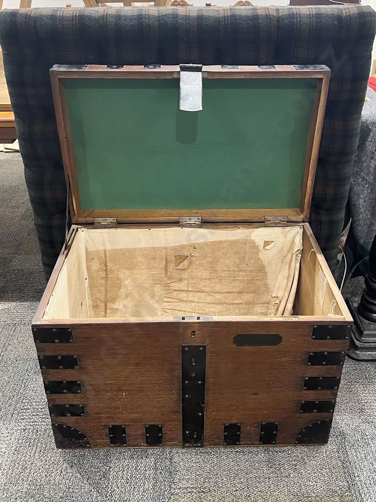 19th Century Iron Bound Silver Chest Image 1++