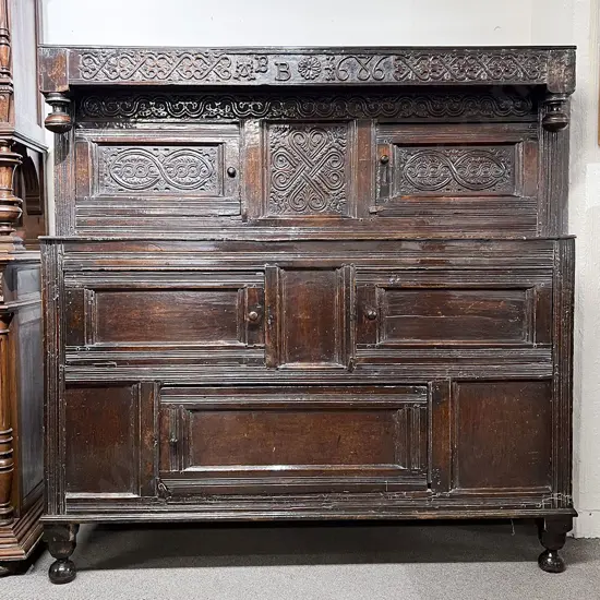 Late C17th Wesmorland Oak Court Cupboard