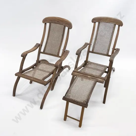Two Early C20th Cruise Liner Deck Chairs - Faults
