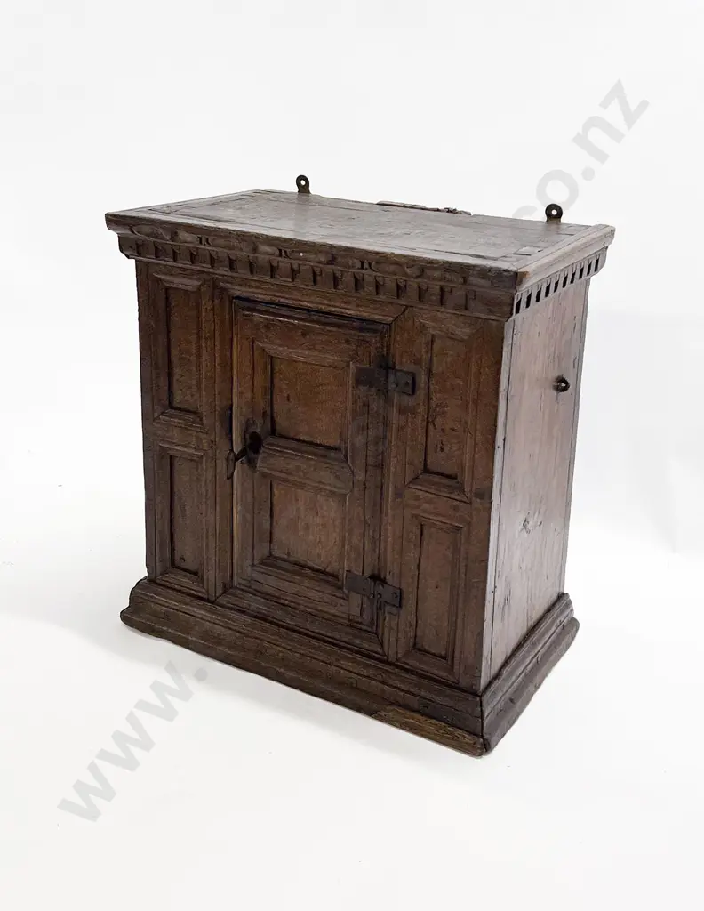 Antique Oak & Pine Wall Cupboard Image 1++