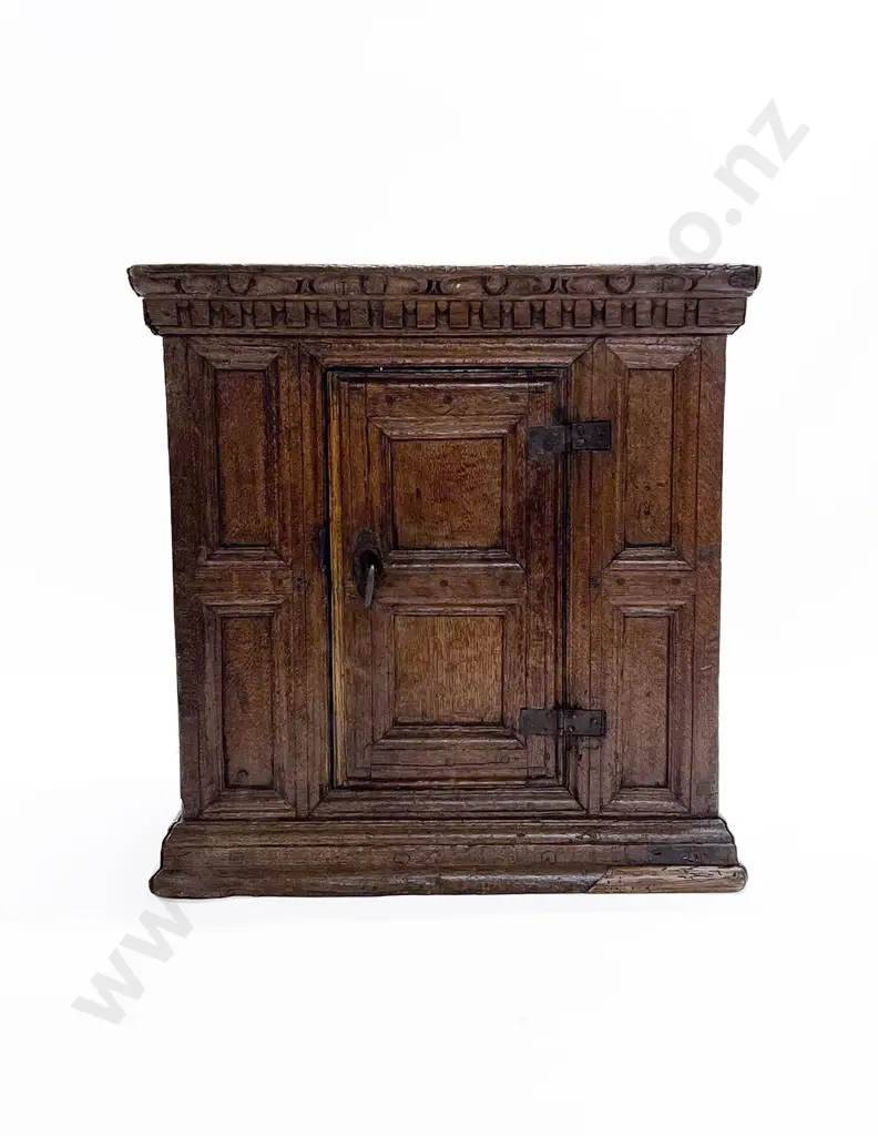 Antique Oak & Pine Wall Cupboard Image 1++