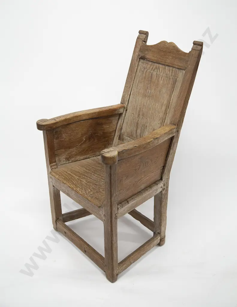 Late C18th English Oak Wainscot Chair Image 1++