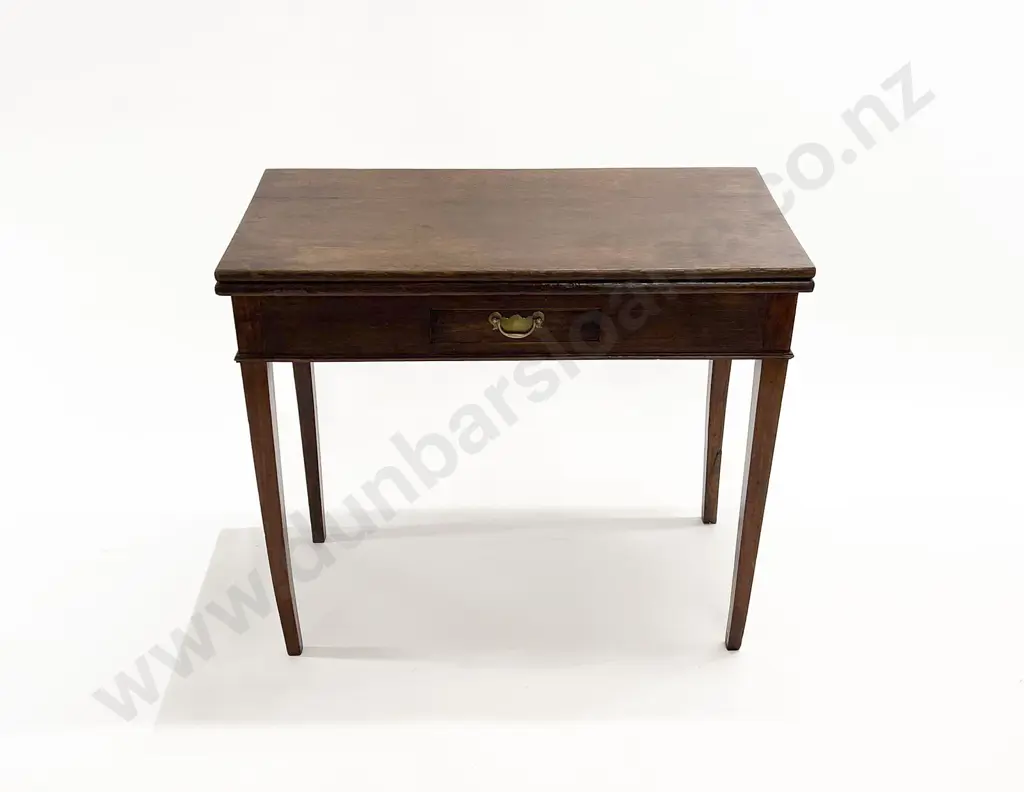 Late Geo III Oak Foldover Supper Table Image 1++