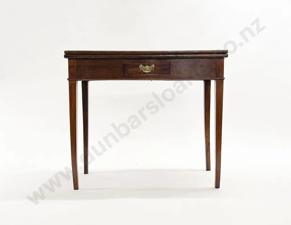 Late Geo III Oak Foldover Supper Table Image 1++