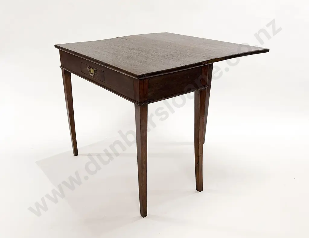 Late Geo III Oak Foldover Supper Table Image 1++