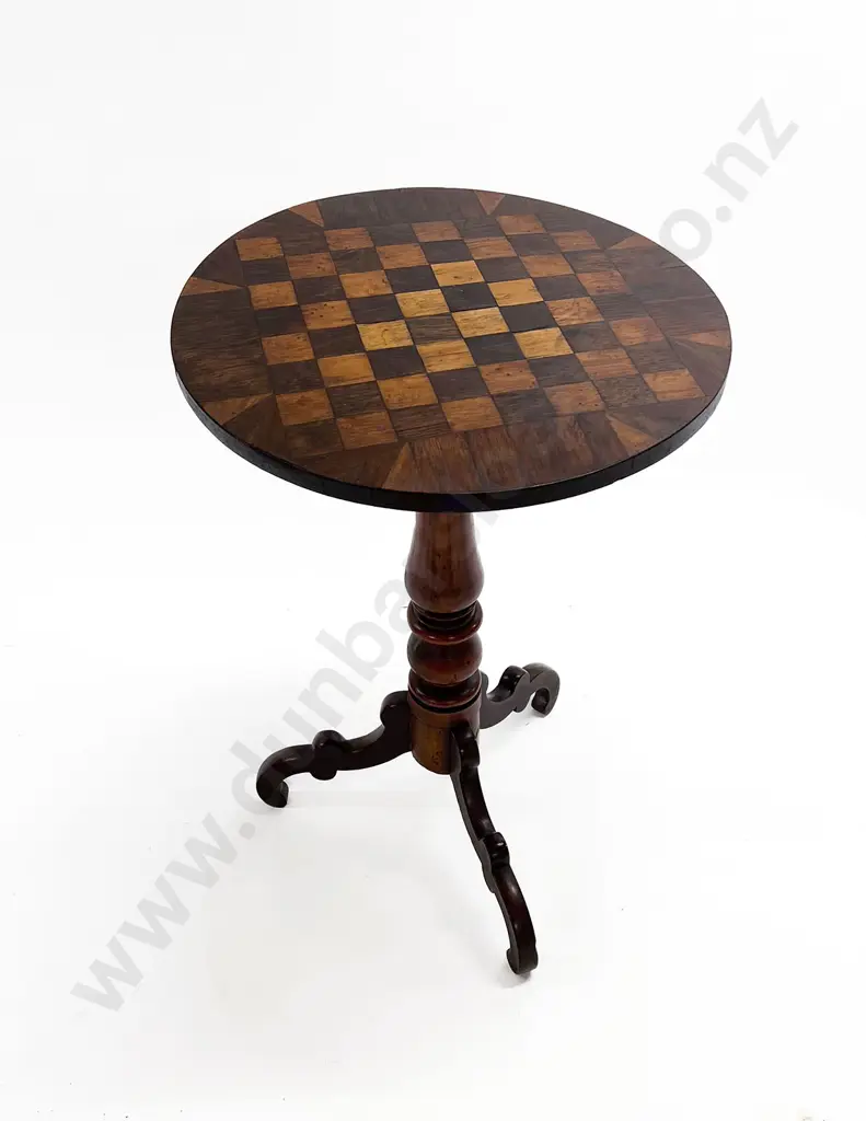 Vict Circular Chessboard Occasional Table Image 1++
