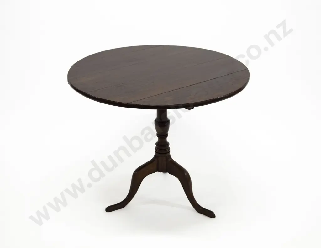 Geo III Circular Oak Snap Top Supper Table Image 1++