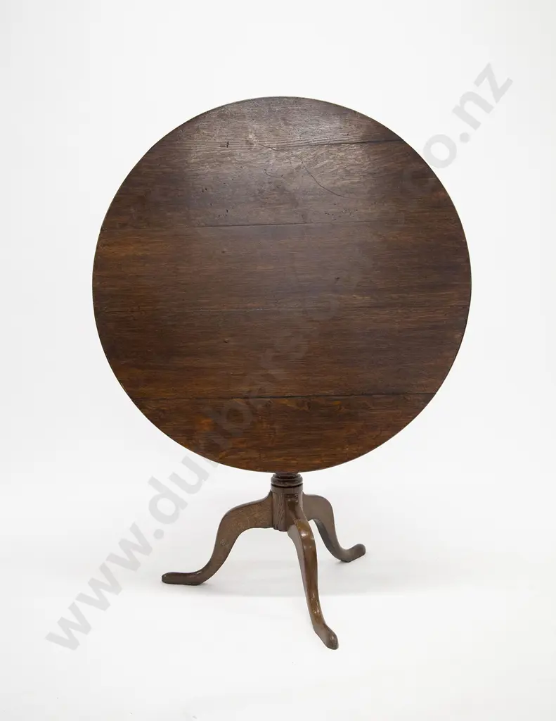 Geo III Circular Oak Snap Top Supper Table Image 1++