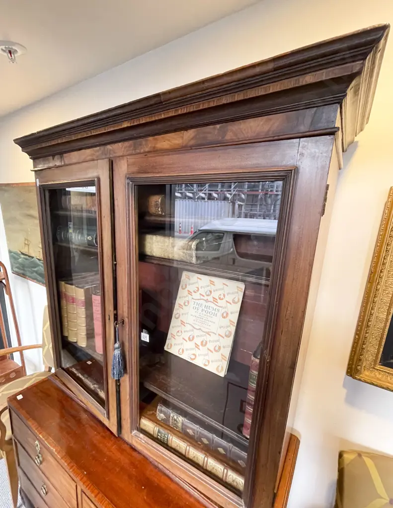 Early Vict Mahogany Bookcase On Chest Image 1++