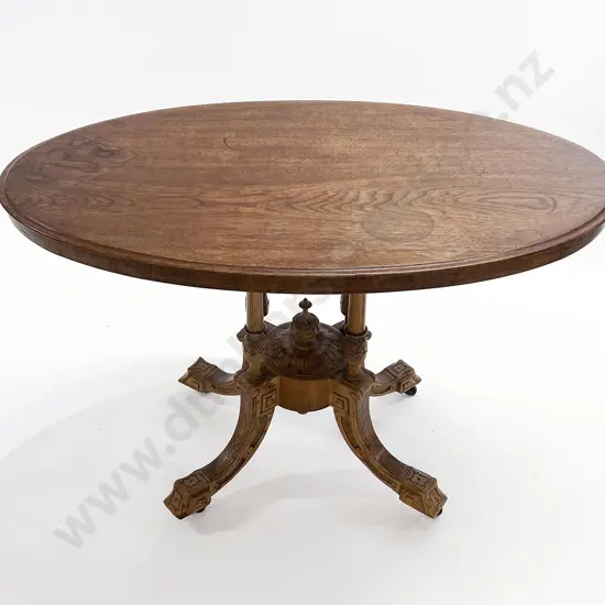 Vict Small Proportion Walnut Oval Occasional Table