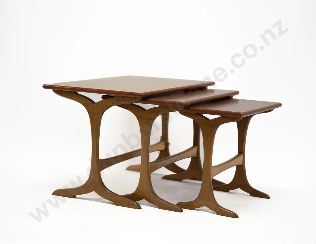 Mid Century Nest of Three Tables Image 1++