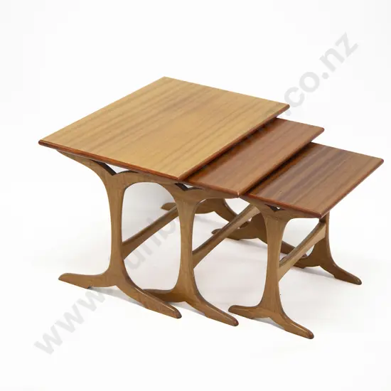 Mid Century Nest of Three Tables