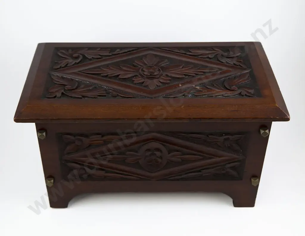 Vict Mahogany Rectangular Work Box Image 1++