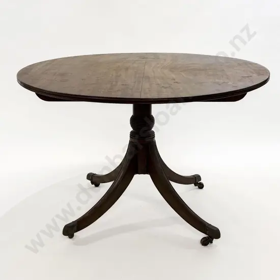 Regency Faded Mahogany Oval Loo Table