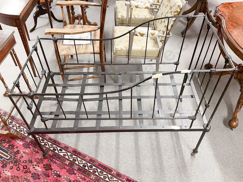 Vict Cast Iron Baby's Cot Image 1++