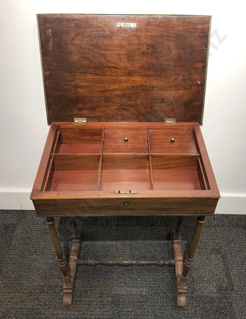 Vict Inlaid Sewing Table Image 1++