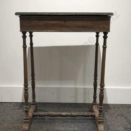 Vict Inlaid Sewing Table