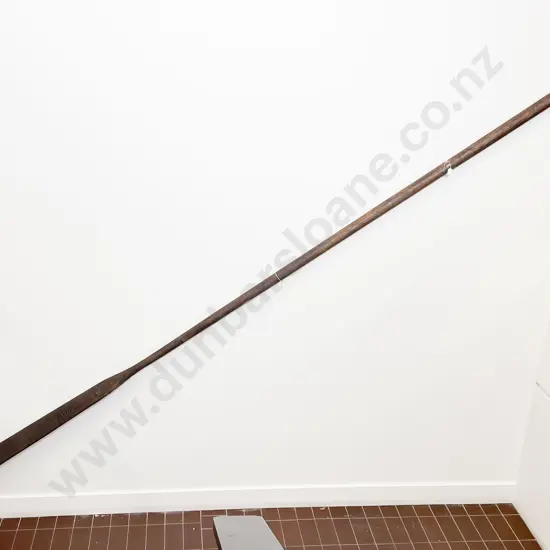 19th Century Antique Long Boat Oar Stamped M.V. Wanganelia