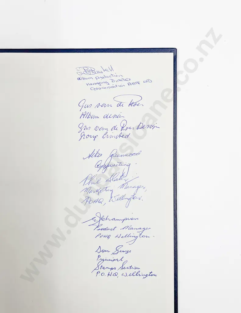 The NZ Stamp Collection 1984 autographed copy Image 1++