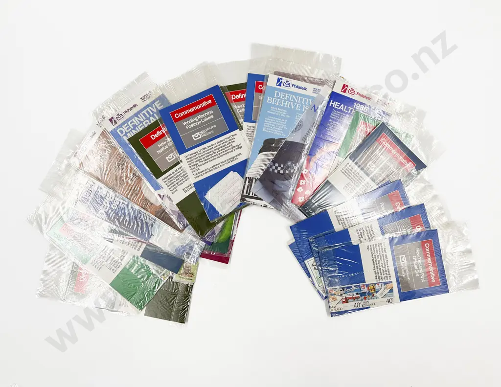 NZ Collection PO Stamp Issue Packs mainly 1980's Image 1++