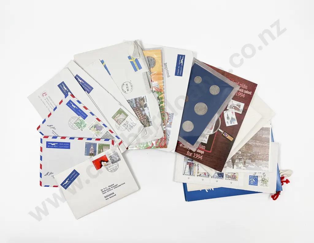 Collection Helvetia Swiss Sverige Stockholm and Various European FDCs and Packs Image 1++
