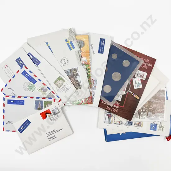 Collection Helvetia Swiss Sverige Stockholm and Various European FDCs and Packs