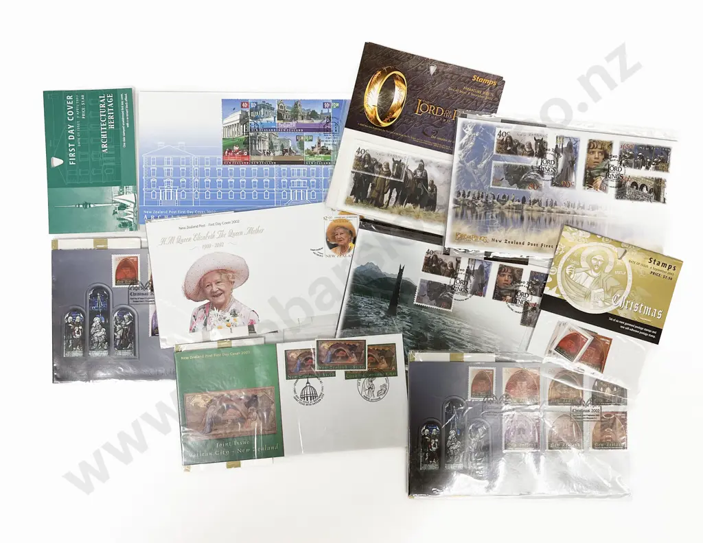 NZ C2000-2002 FDC Unaddressed Packs Miniature Stamp Packs and Loose Stamps Image 1++