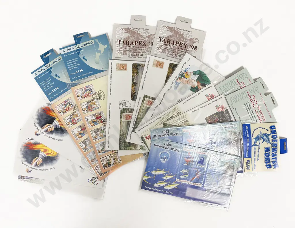NZ C1993-1999 FDC Unaddressed Packs Miniature Stamp Packs and Loose Stamps Image 1++