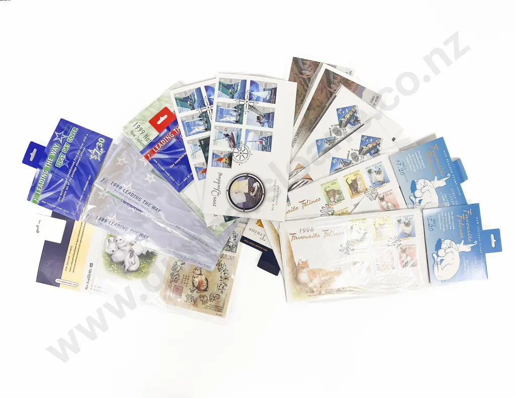 NZ C1993-1999 FDC Unaddressed Packs Miniature Stamp Packs and Loose Stamps Image 1++