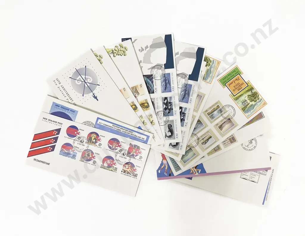 NZ Qty Vintage C1952-1992 FDC's Miniature Sheets and Various Image 1++