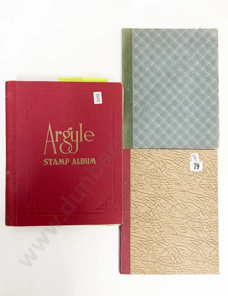 Vintage Argyle Stamp Album and Two Small Albums Image 1++