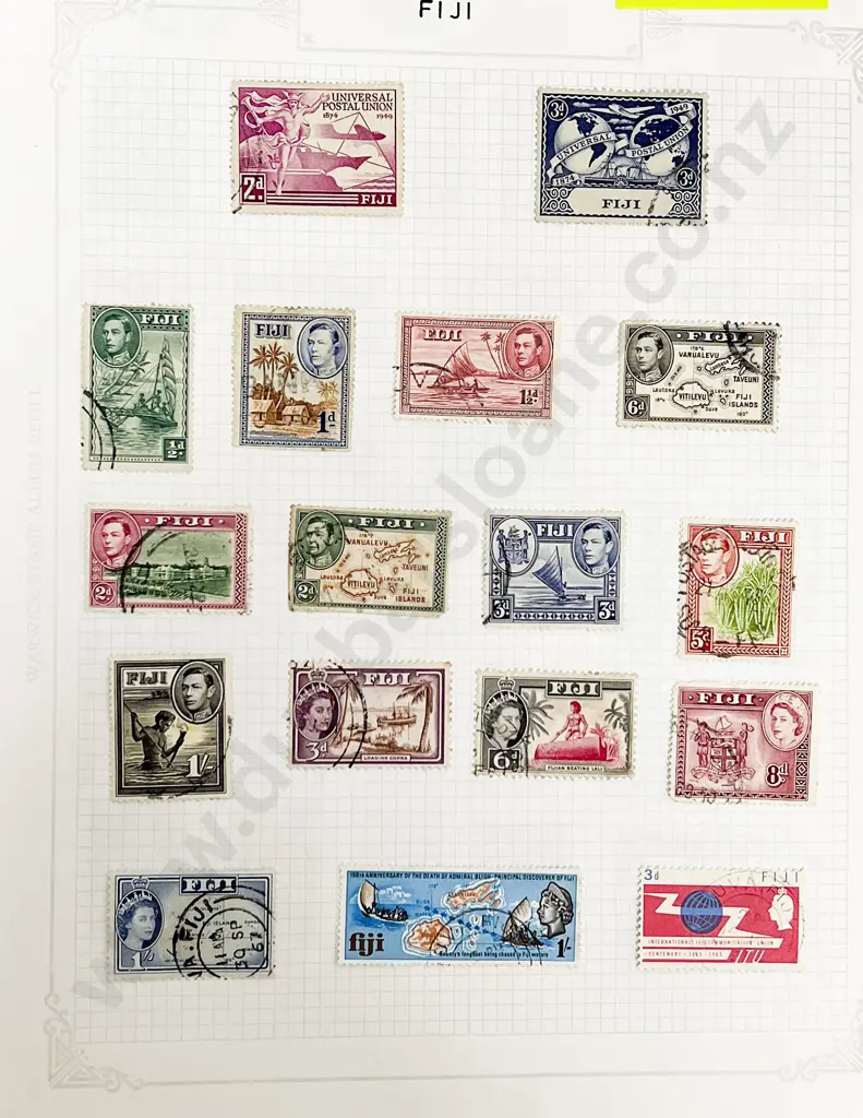 Three Vintage Stamp Albums Mainly NZ and Pacific Islands Image 1++