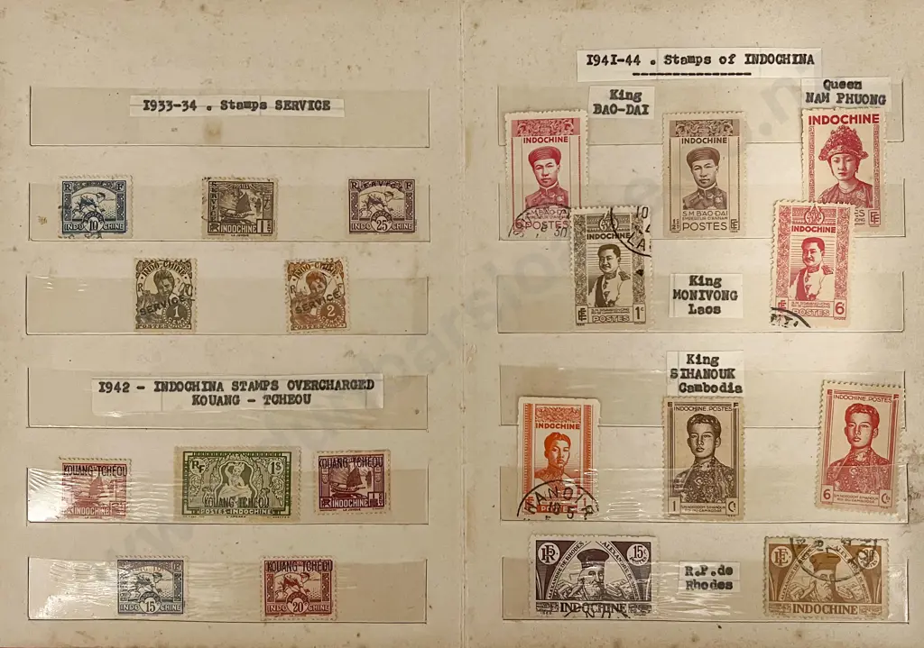Two Vintage stock Book Albums Indochina Stamps Image 1++