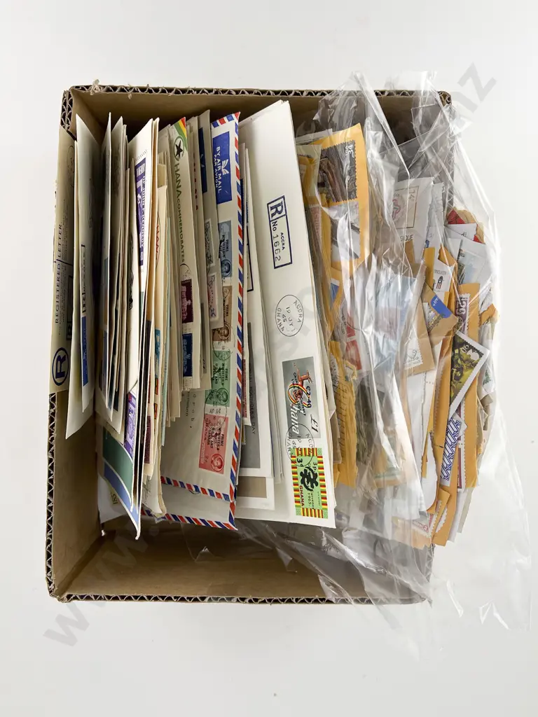 Qty Ghana FDC's and World Loose Unsorted Stamps Image 1++