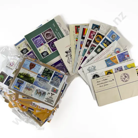 Qty Ghana FDC's and World Loose Unsorted Stamps