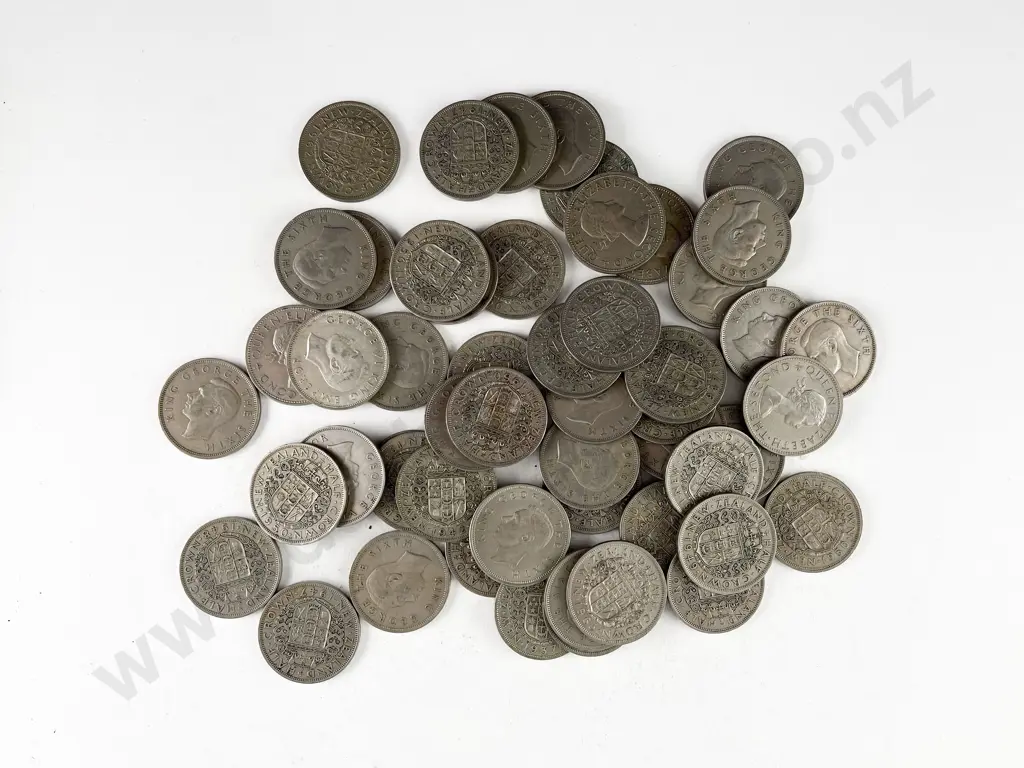 NZ Various Date Half Crowns x53 Image 1++