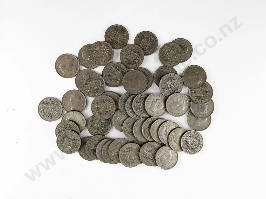 NZ Various Date Half Crowns x53 Image 1++