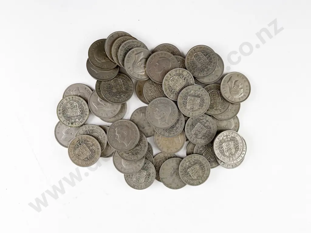 NZ Various Date Half Crowns x53 Image 1++