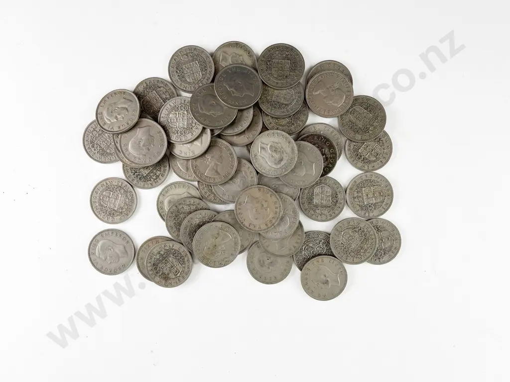 NZ Various Date Half Crowns x53 Image 1++